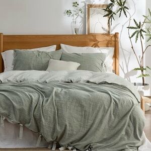 Serene Sage Duvet Cover Set Bedsure